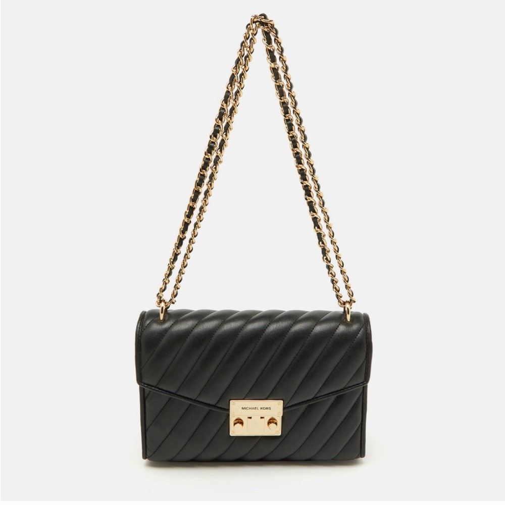 Michael Kors Black Quilted Shoulder Bag